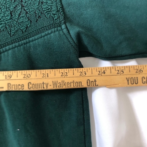 Vtg Weekend Edition Forest Green Sweat Shirt - Picture 7 of 16